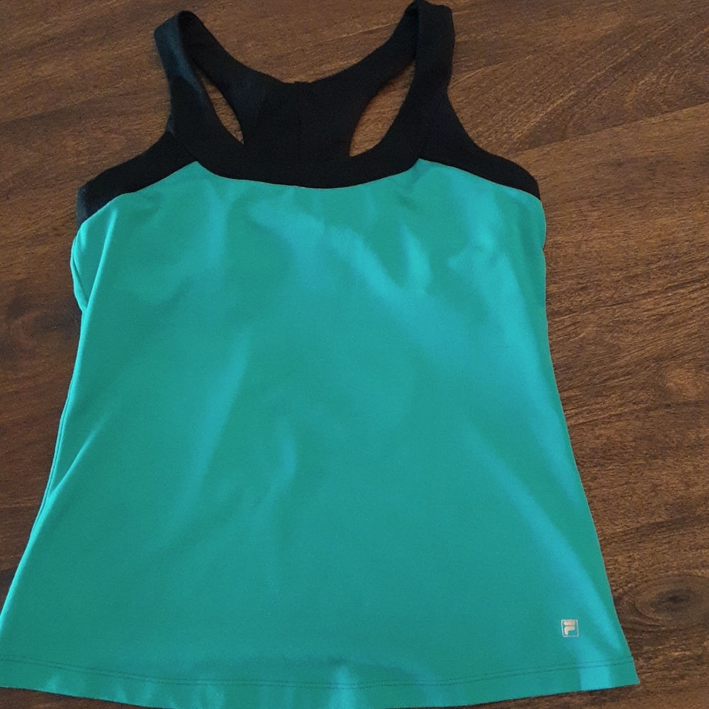 Fila Green and Black Athletic Tank